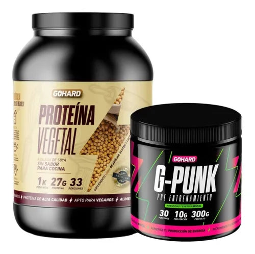 Proteina Vegetal + Pre Entrenamiento G-punk Gohard