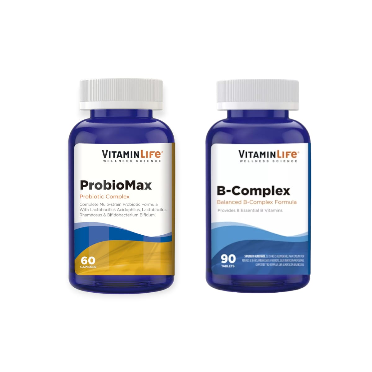 PACK PROBIOMAX 60 CAPS + B-COMPLEX 90 TABLETAS - VITAMINLIFE