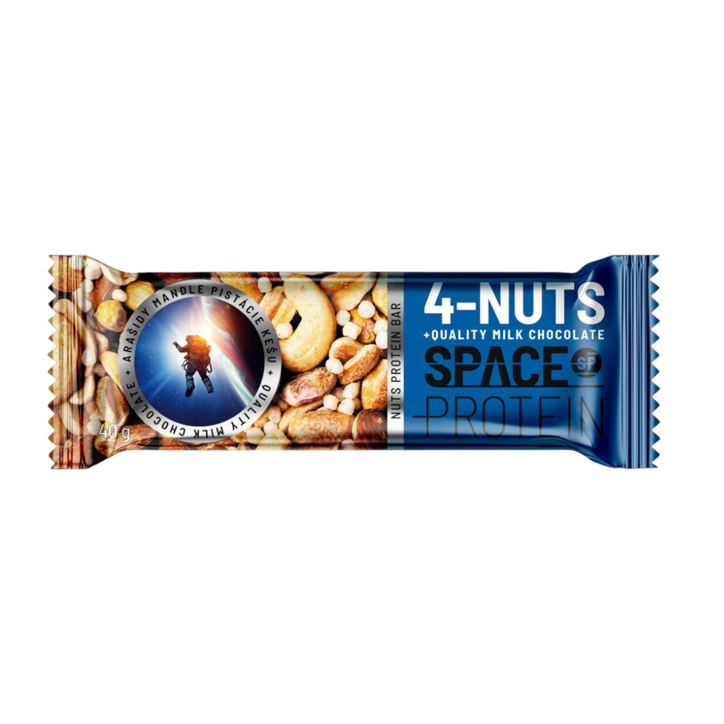 BOX 30 BARRAS 4 NUTS 40GR - SPACE PROTEIN