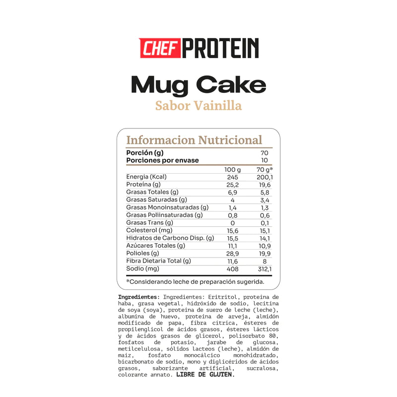 MUG CAKE 700GR - CHEF PROTEIN