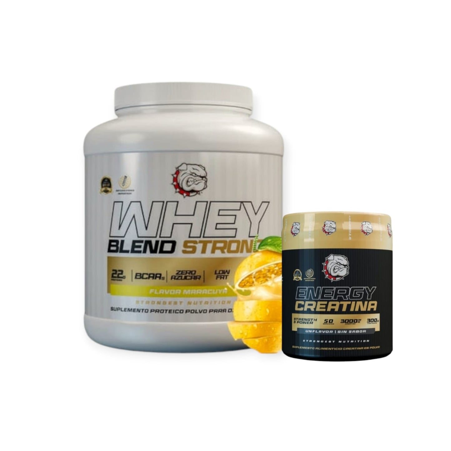 PACK PROTEINA WHEY BLEND 2KG + CREATINA ENERGY 300GR S/S - STRONGEST