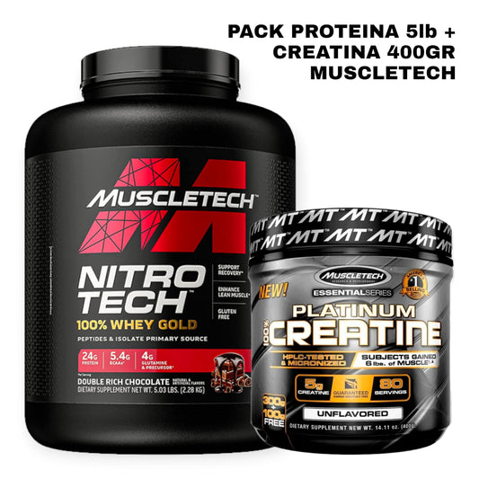 NITRO GOLD 5LBS + CREATINA PLATINUM 400gr - MUSCLETECH