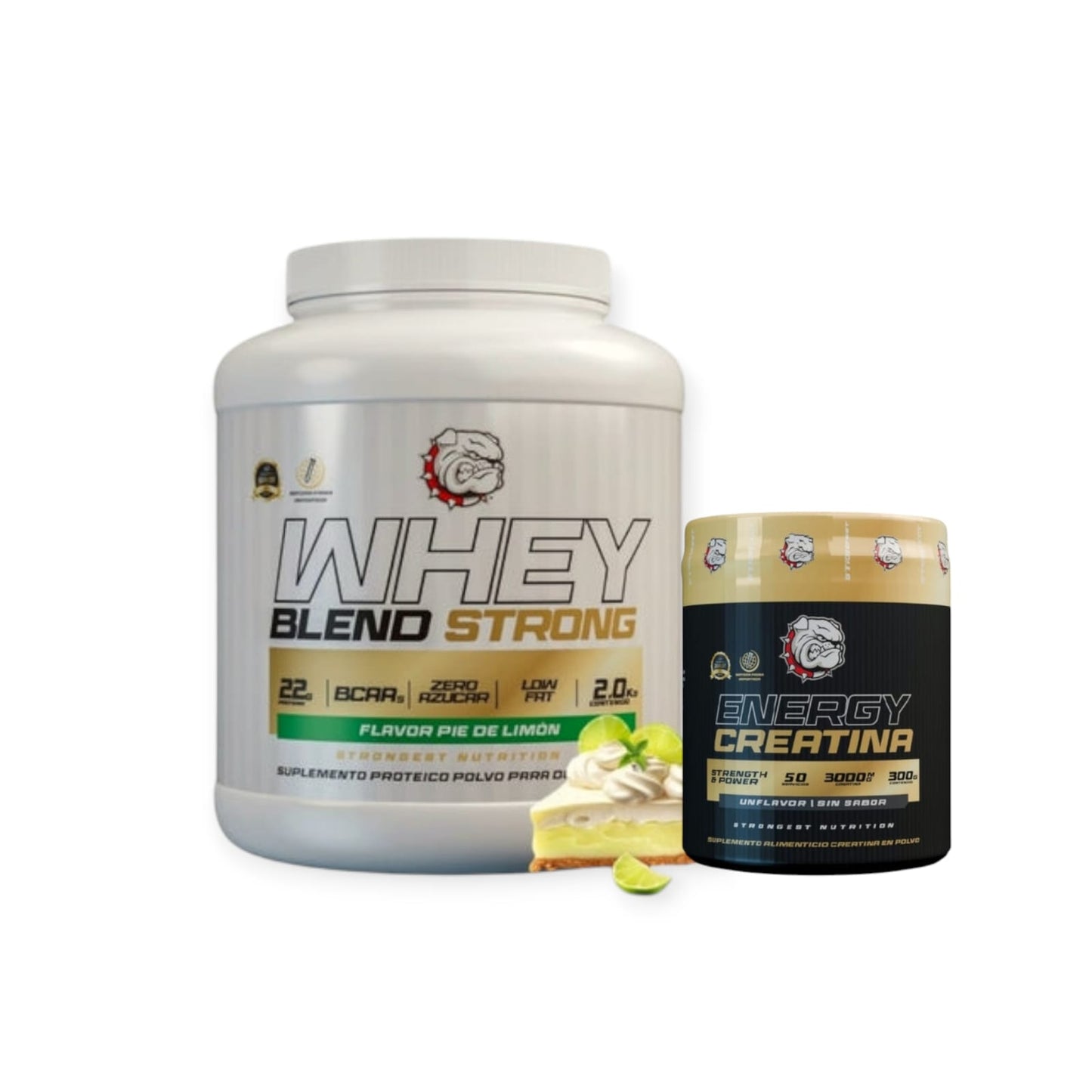 PACK PROTEINA WHEY BLEND 2KG + CREATINA ENERGY 300GR S/S - STRONGEST