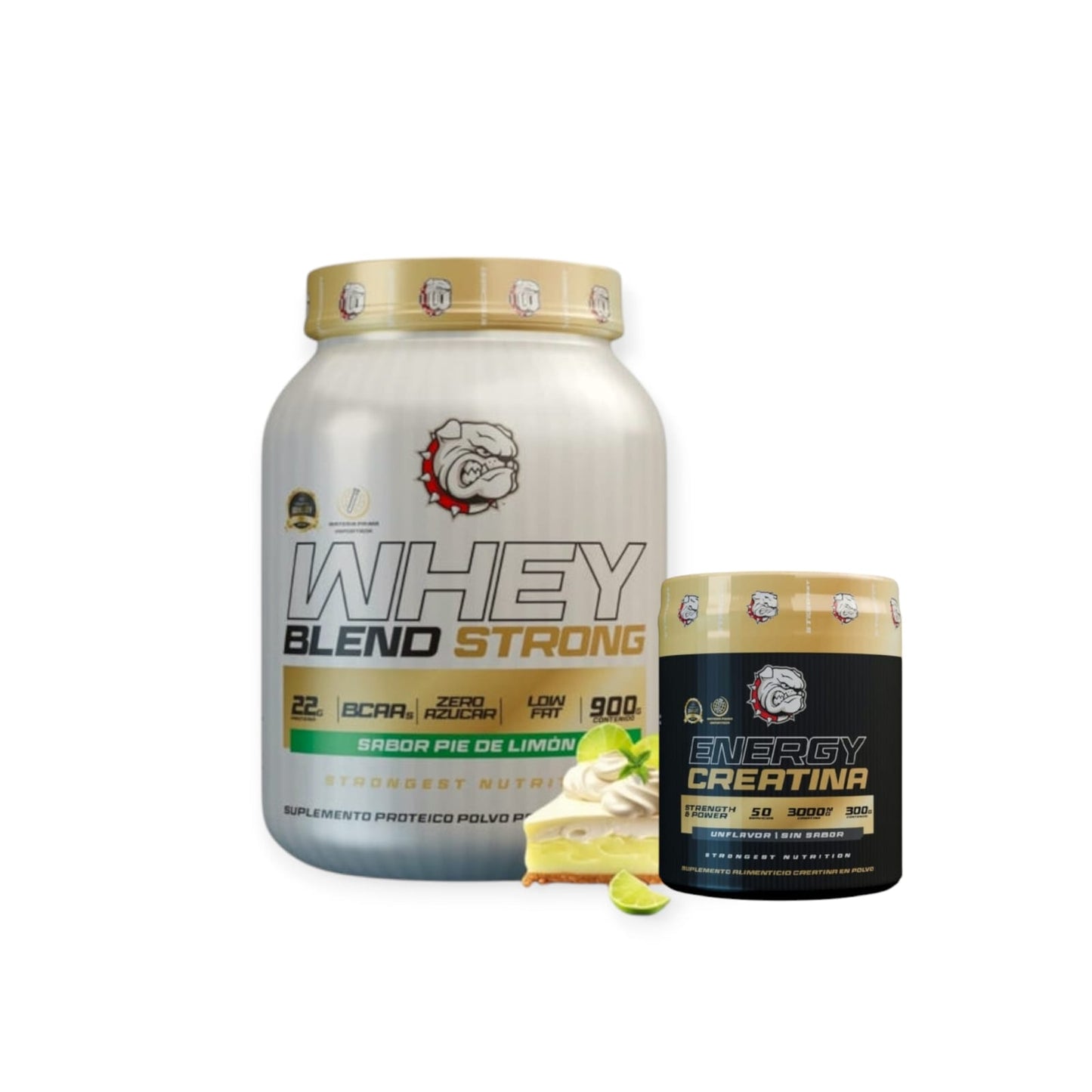 PACK PROTEINA WHEY BLEND 900GR + CREATINA ENERGY 300GR S/S - STRONGEST