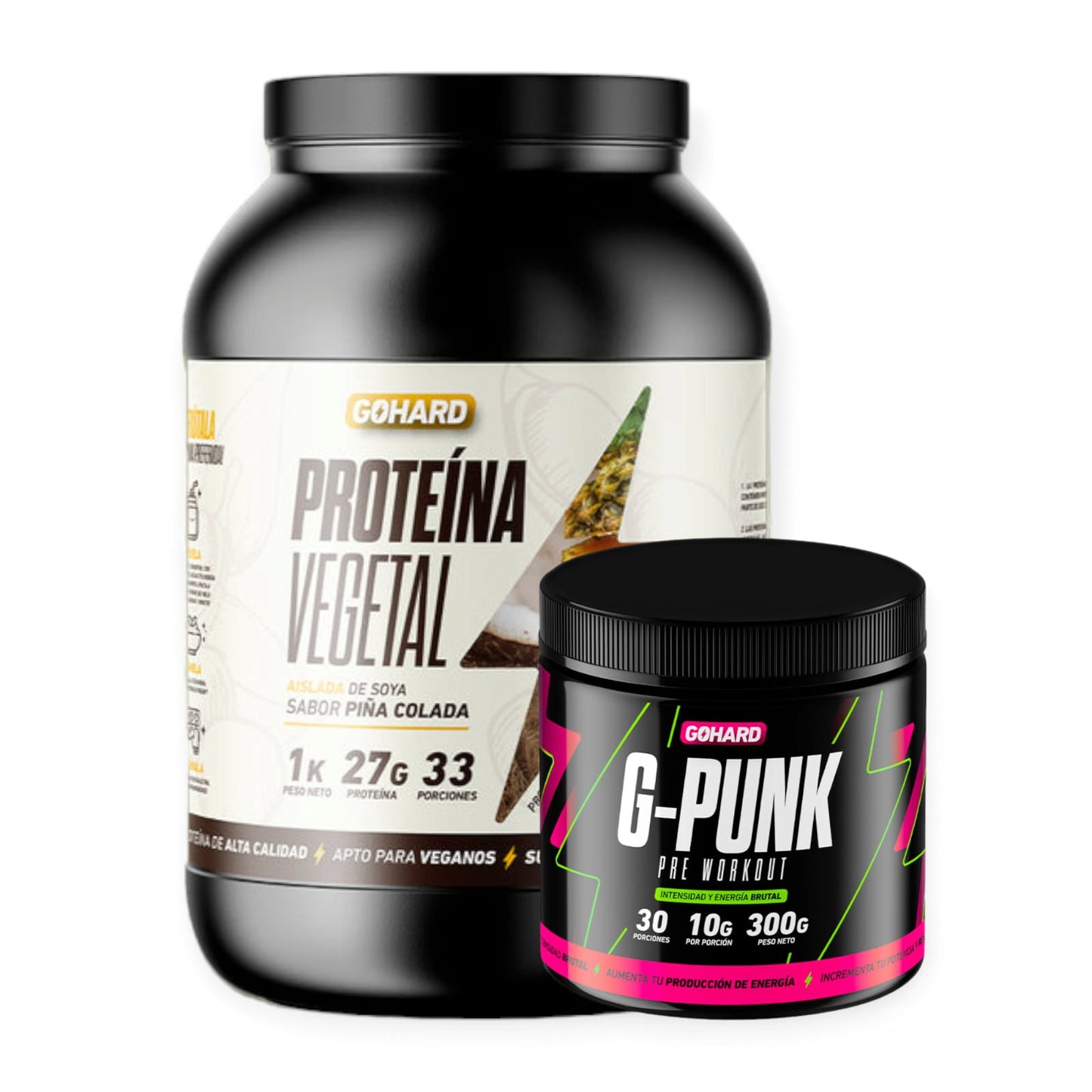 Proteina Vegetal + Pre Entrenamiento G-punk Gohard