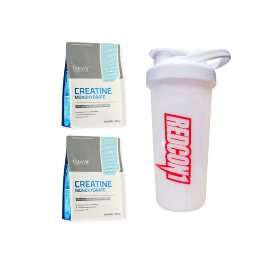 PACK 2 CREATINAS MONOHIDRATOS 300GR C/U + SHAKER - OSTROVIT