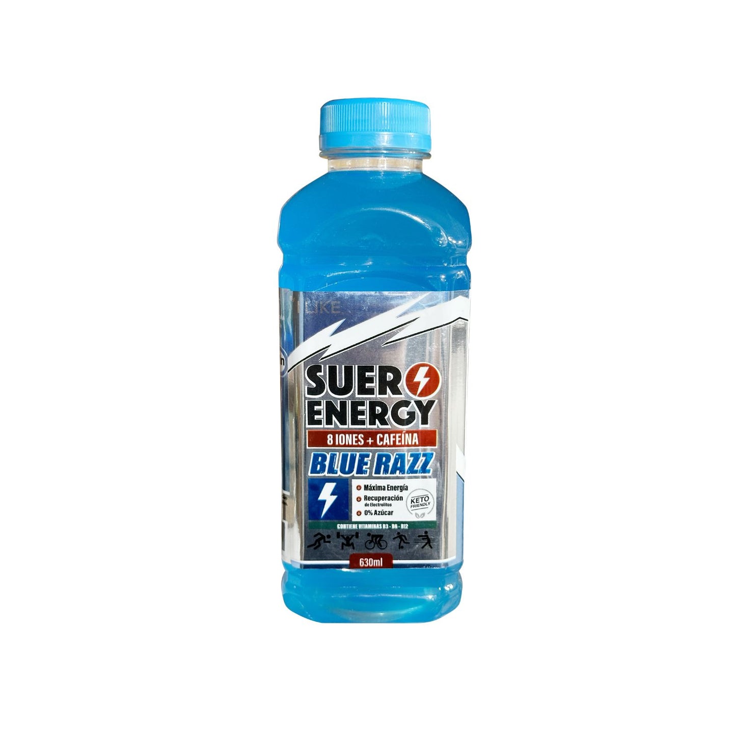 SUERO ENERGY 8 IONES + CAFEINA 630ML BLUE RAZZ - BY I LIKE