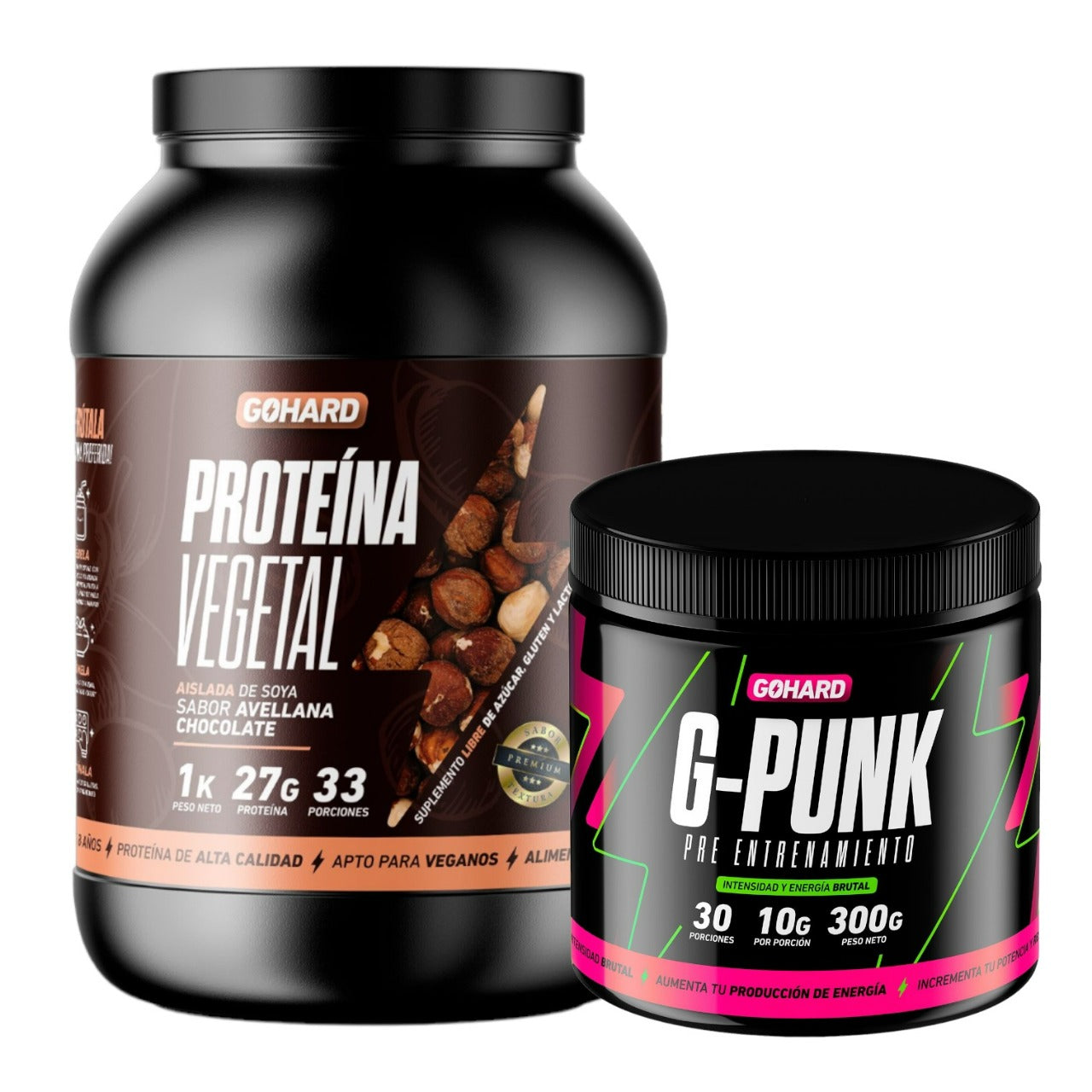 Proteina Vegetal + Pre Entrenamiento G-punk Gohard