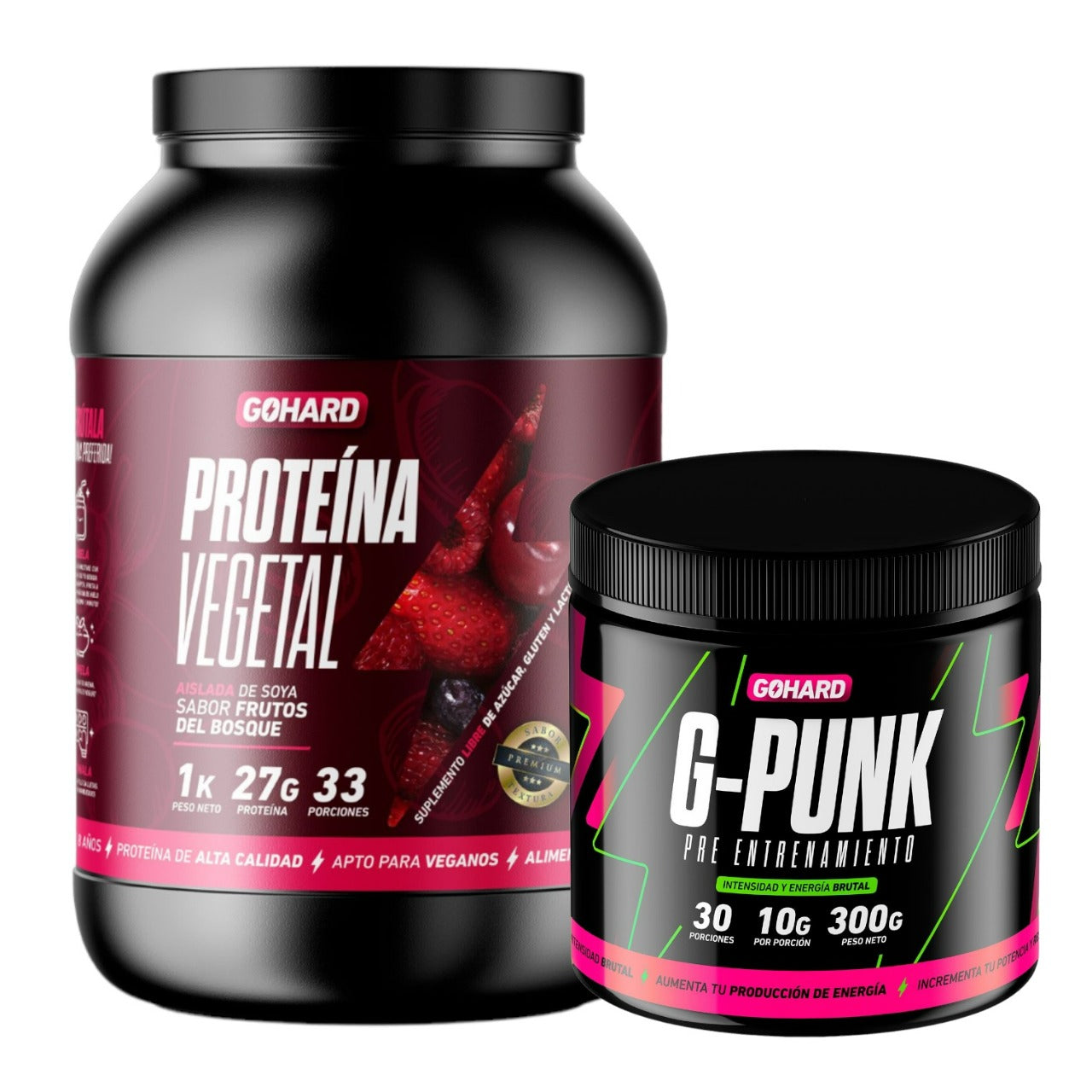 Proteina Vegetal + Pre Entrenamiento G-punk Gohard