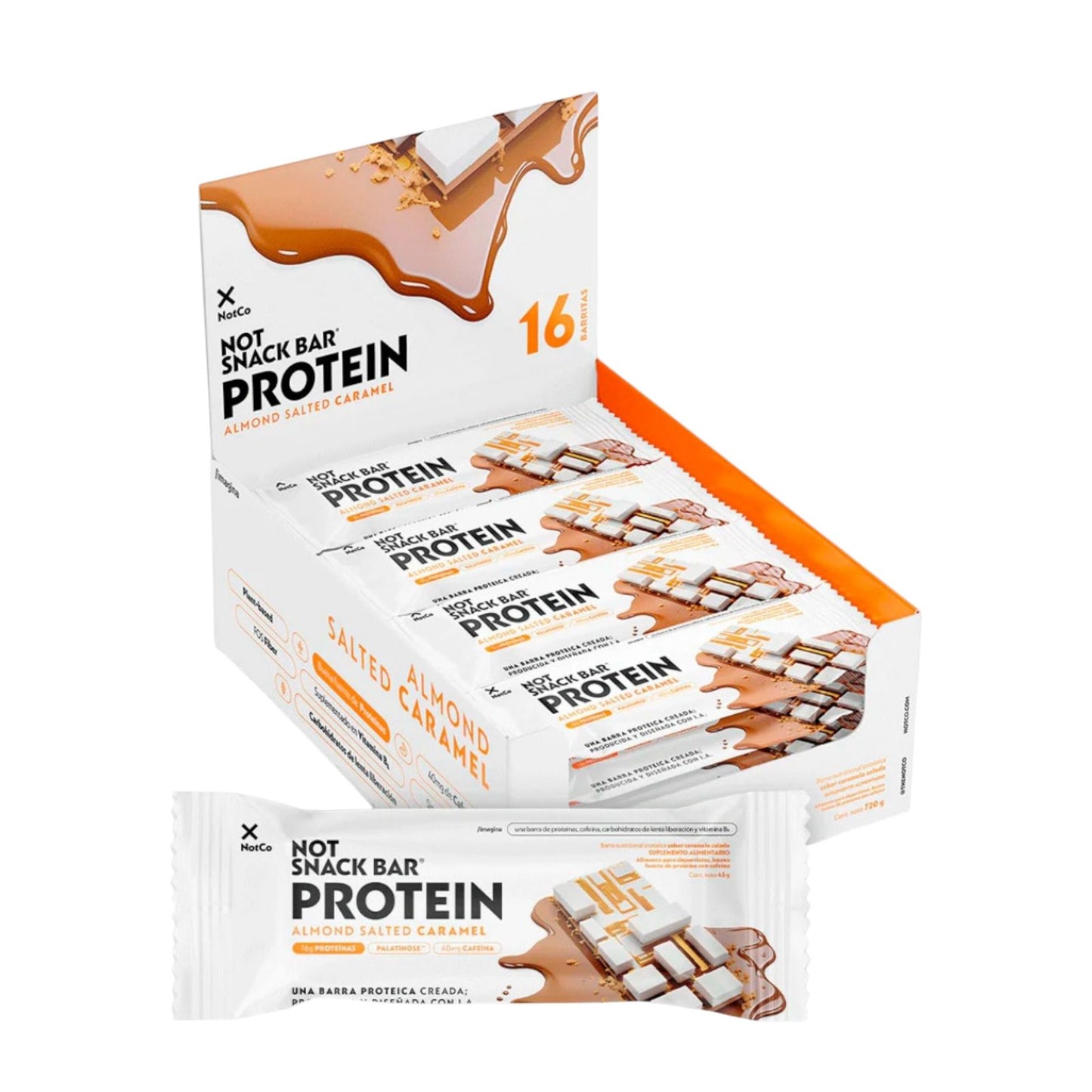 BARRAS DE PROTEINA NOTSNACK BAR 45GR 16 UNIDADES- NOTCO