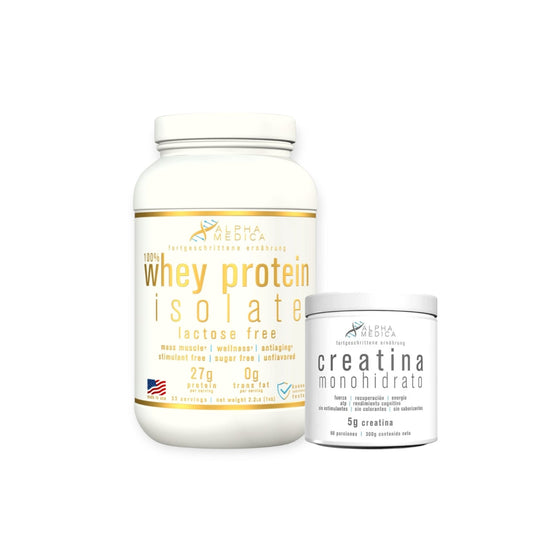 PACK PROTEINA 100% WHEY PROTEIN ISOLATE + CREATINA 300GR - ALPHA MEDICA