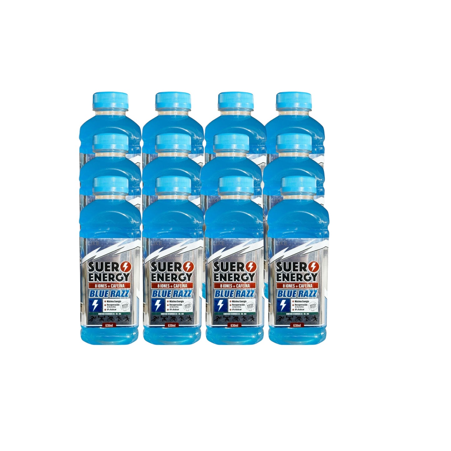 SUERO ENERGY 8 IONES + CAFEINA 630ML BLUE RAZZ - BY I LIKE